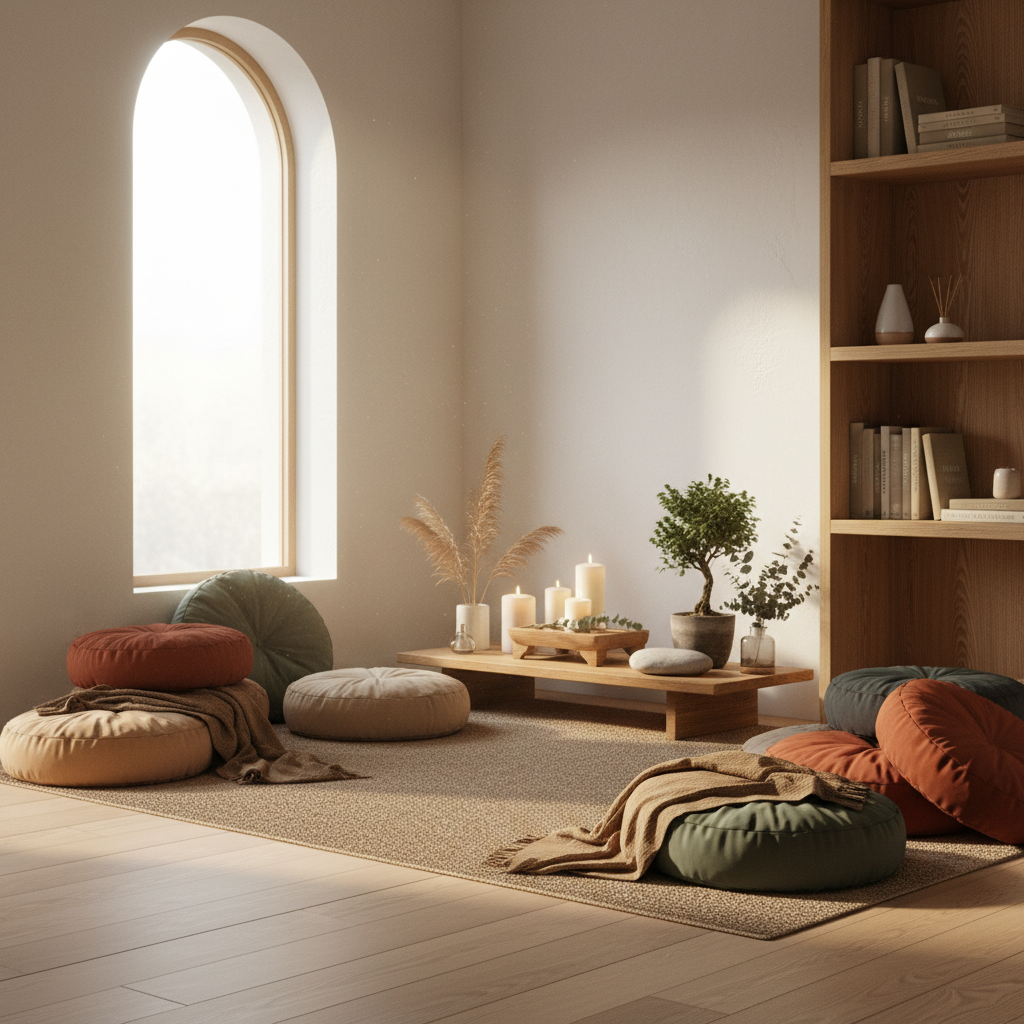 Meditasyon stüdyosu detay görünümü