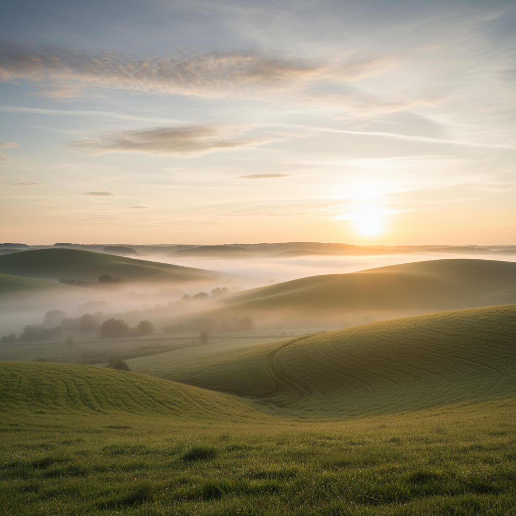 Huzurlu doğa manzarası